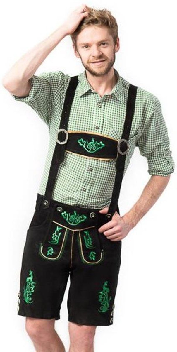 Boeren Tirol & Oktoberfest Kostuum | Erlanger Bergkirchweih Lederhose Otto Man | Maat 62 | Bierfeest | Verkleedkleding